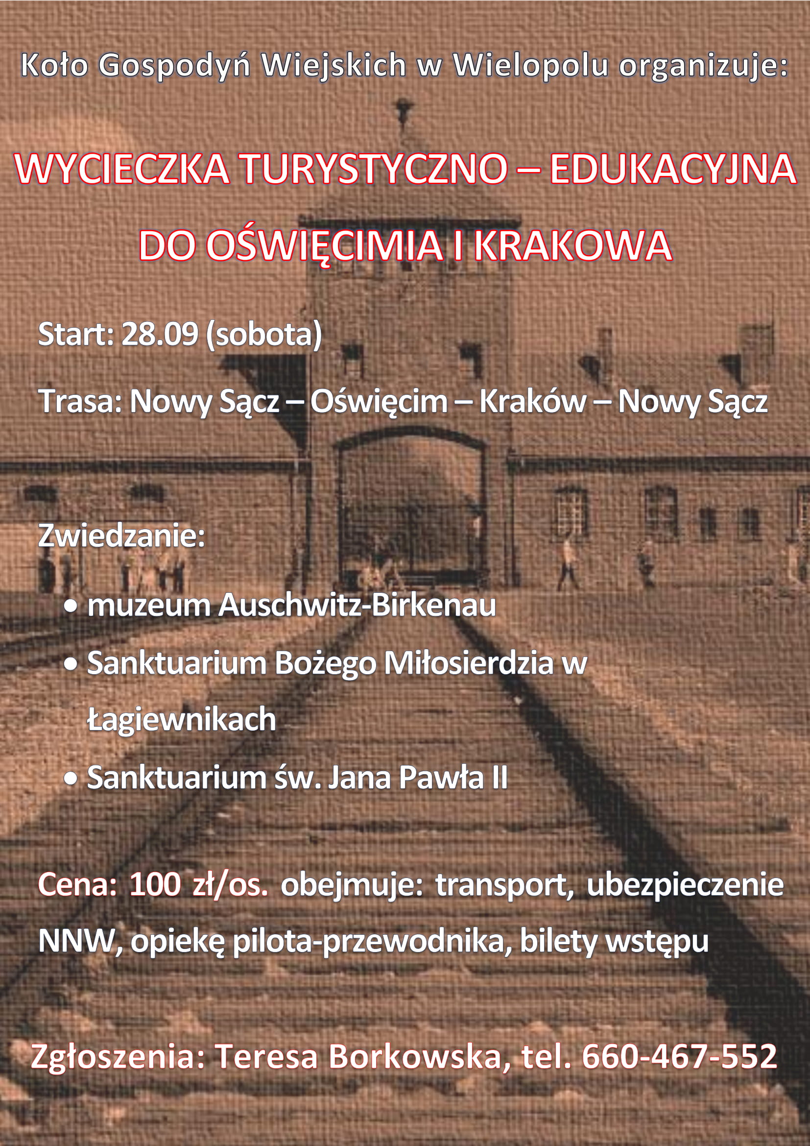 Jednodniowa wycieczka do Oświęcimia oraz Krakowa – relacja